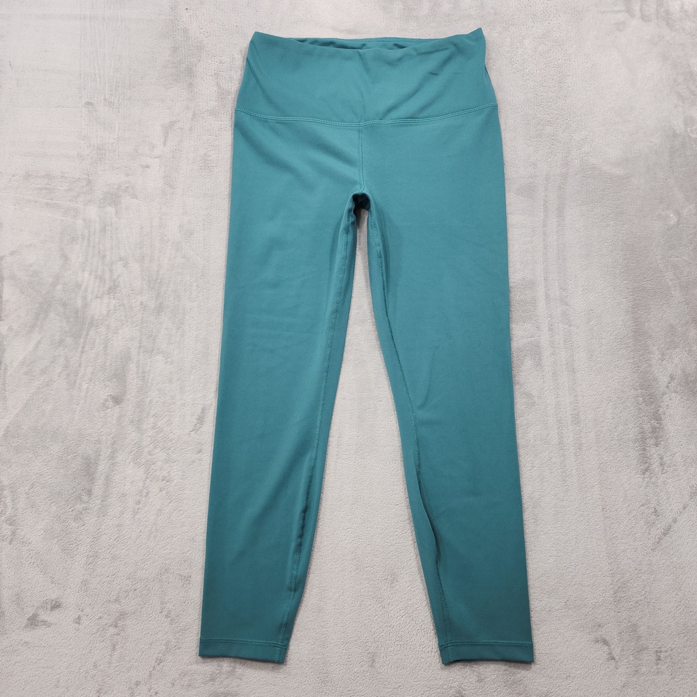 Yogalicious Leggings Womens L Blue Lux High Rise Ankle Yoga Gym Workout Stretch